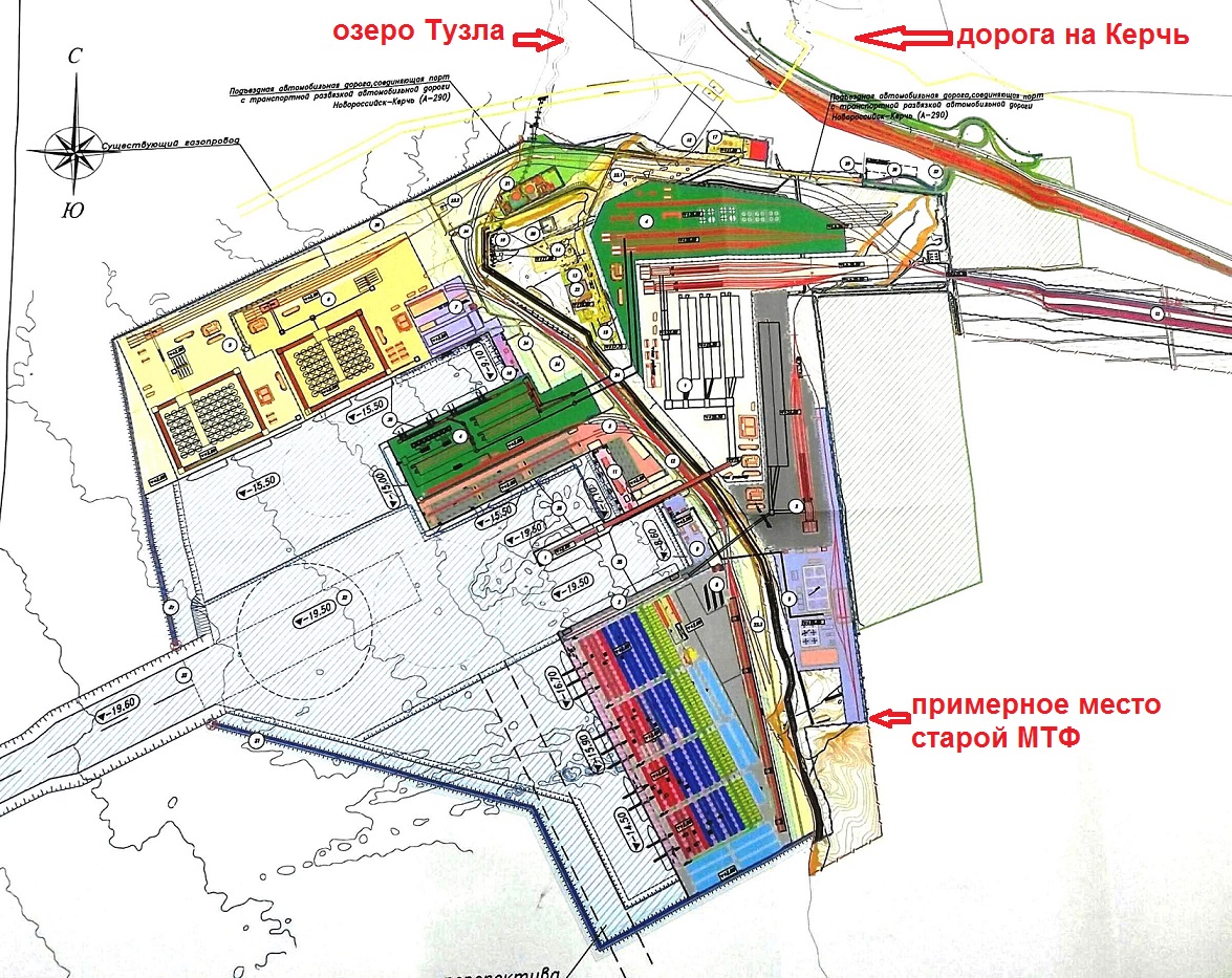 Схема морского порта тамань